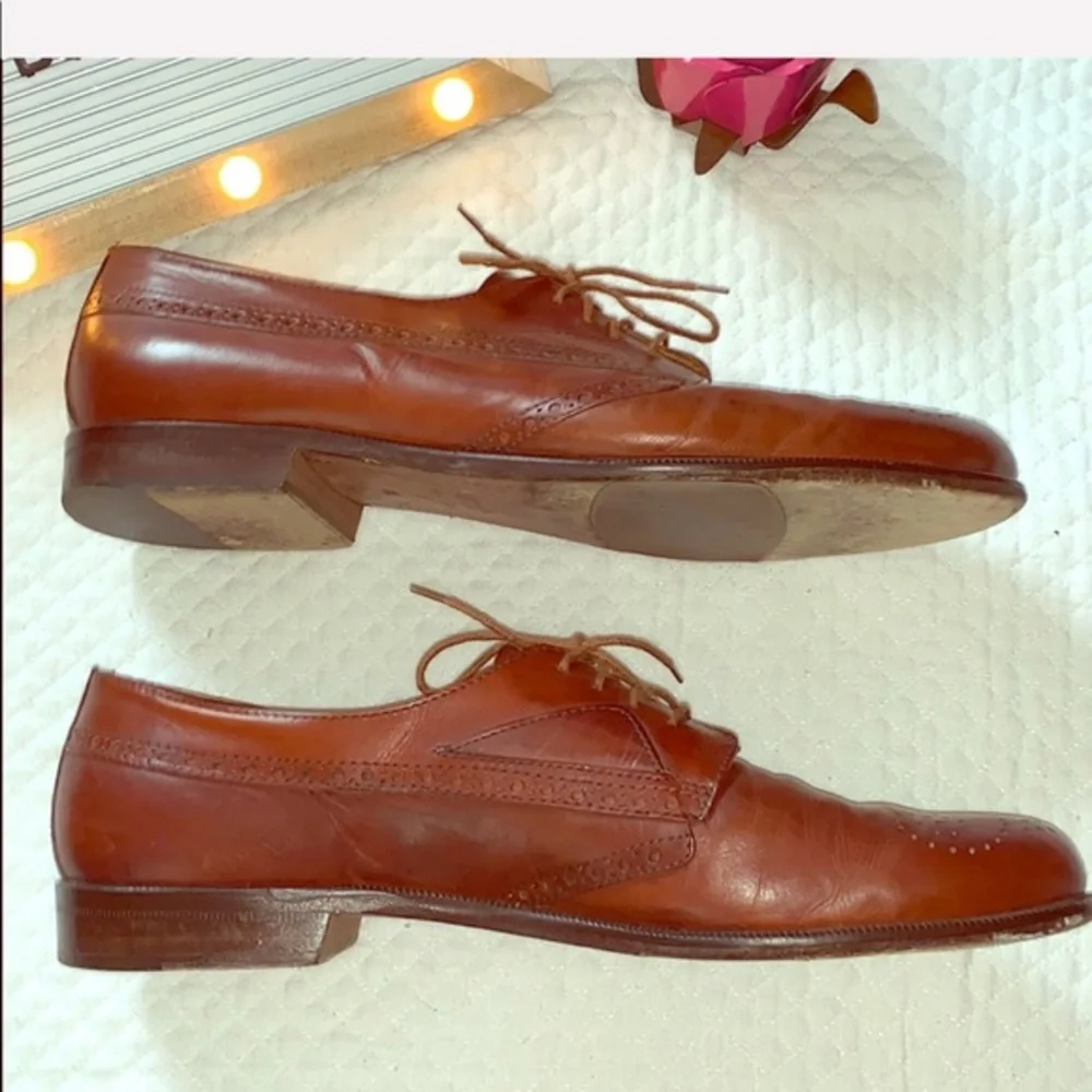 Cable & Co. Black Leather Oxford Dress Shoes VTG